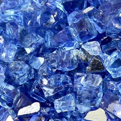 Cobalt Round Reflective Fire Pit Glass HomeRoots