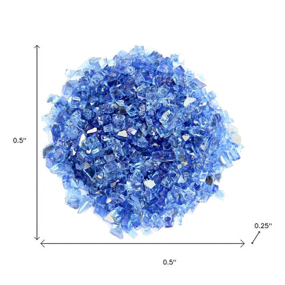 Cobalt Round Reflective Fire Pit Glass HomeRoots