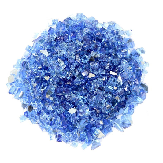 Cobalt Round Reflective Fire Pit Glass HomeRoots