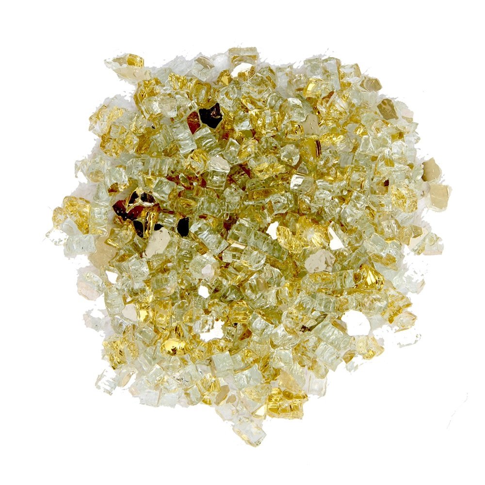 Gold Round Reflective Fire Pit Glass HomeRoots
