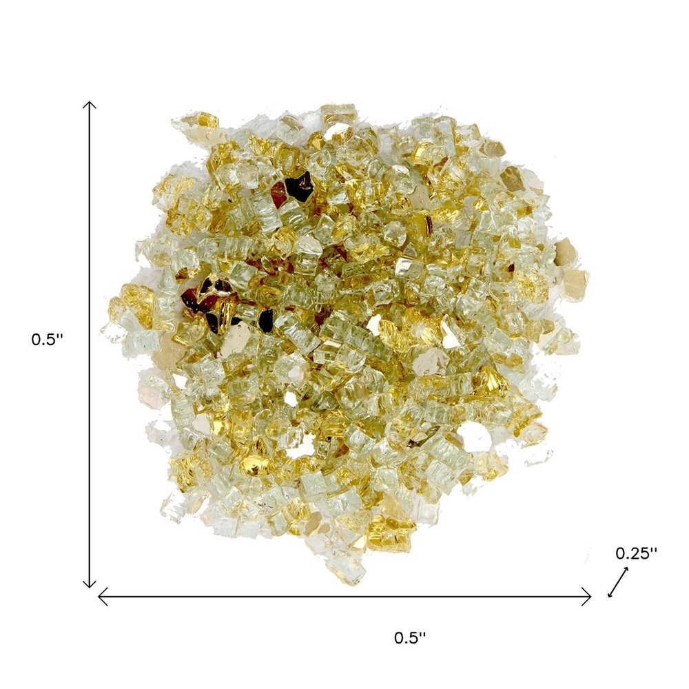 Gold Round Reflective Fire Pit Glass HomeRoots