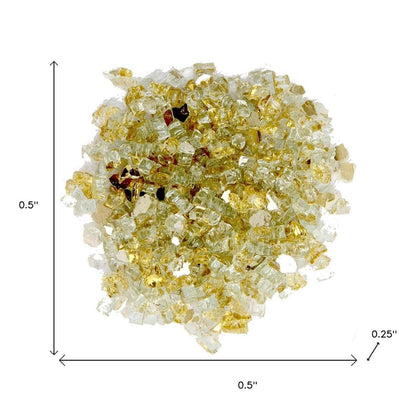 Gold Round Reflective Fire Pit Glass HomeRoots