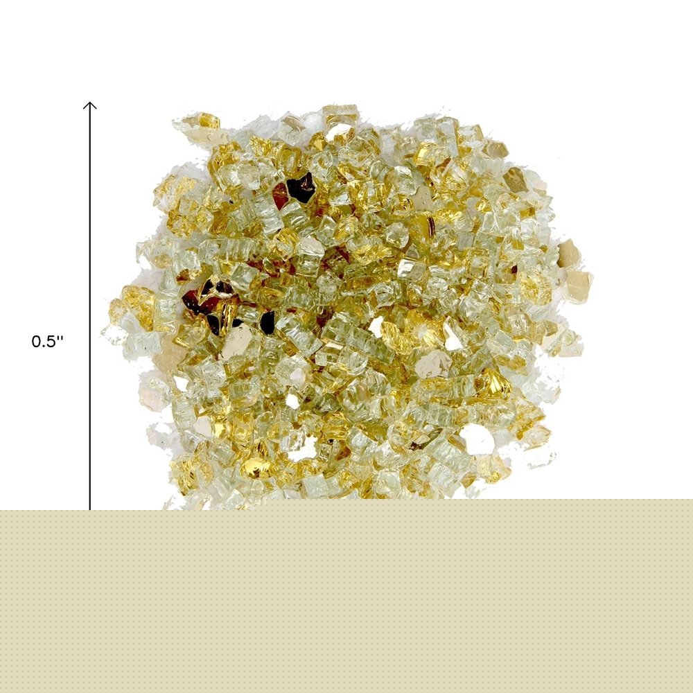 Gold Round Reflective Fire Pit Glass HomeRoots
