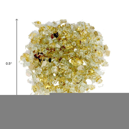 Gold Round Reflective Fire Pit Glass HomeRoots
