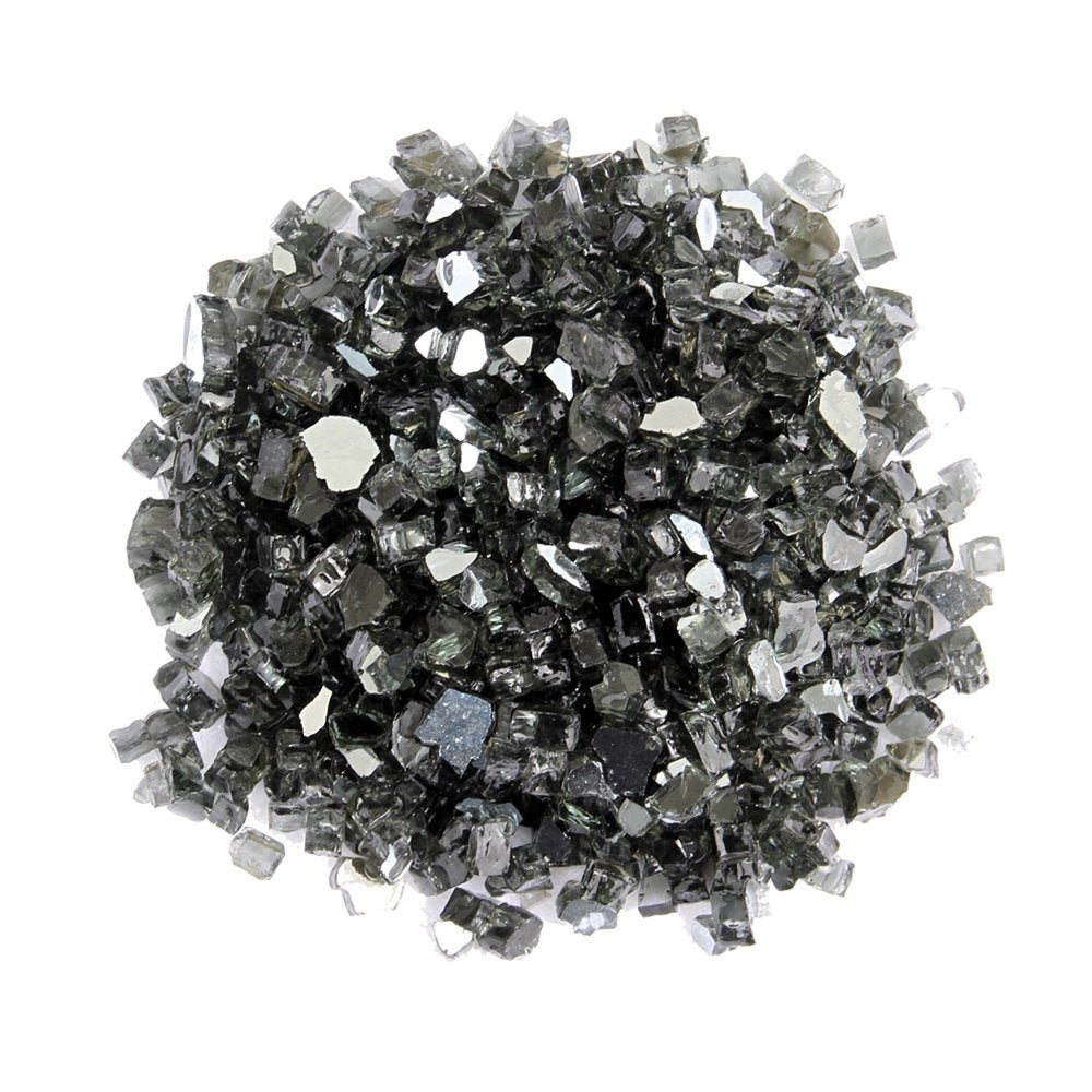 Black Round Reflective Fire Pit Glass HomeRoots
