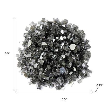 Black Round Reflective Fire Pit Glass HomeRoots