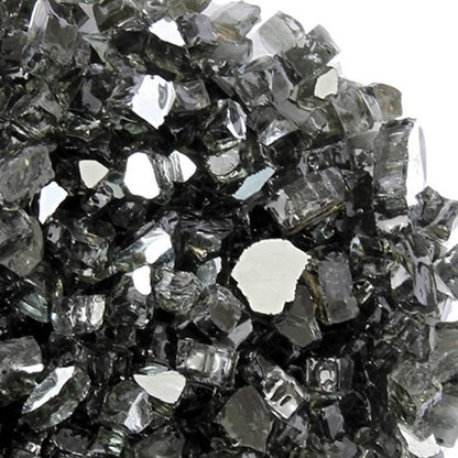 Black Round Reflective Fire Pit Glass HomeRoots