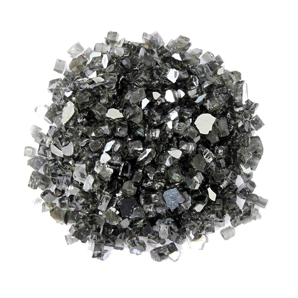 Black Round Reflective Fire Pit Glass HomeRoots