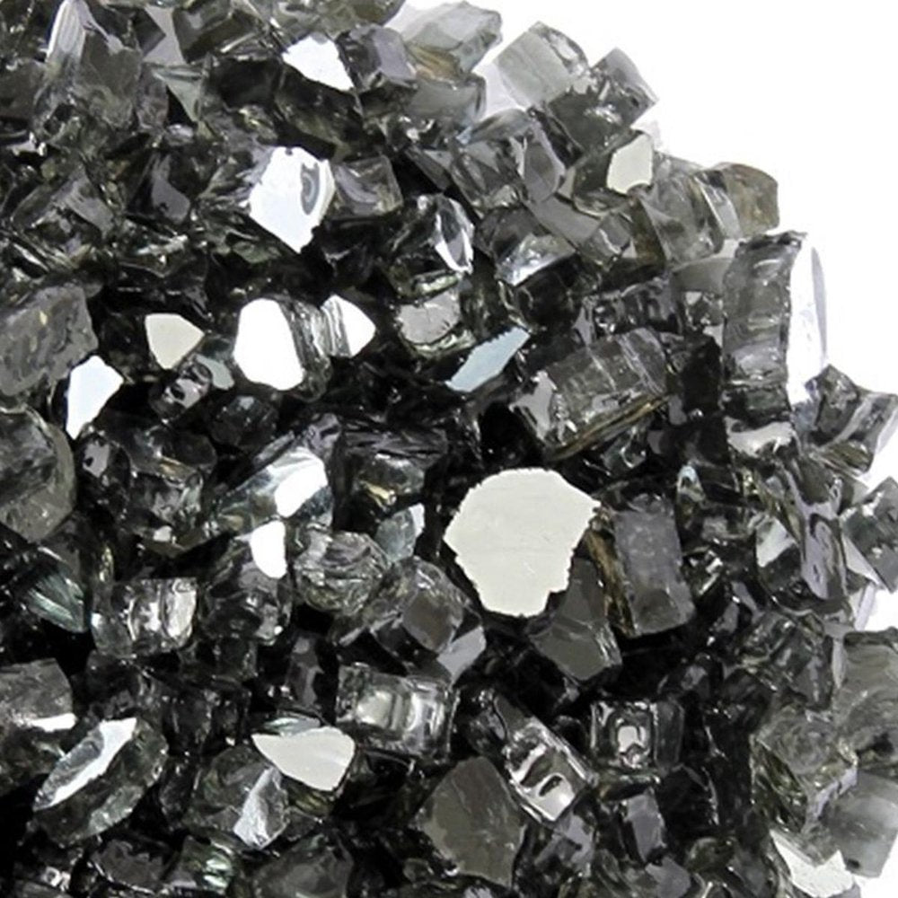Black Round Reflective Fire Pit Glass HomeRoots