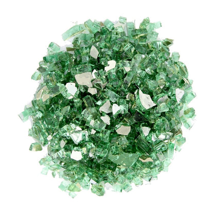 Green Round Reflective Fire Pit Glass HomeRoots
