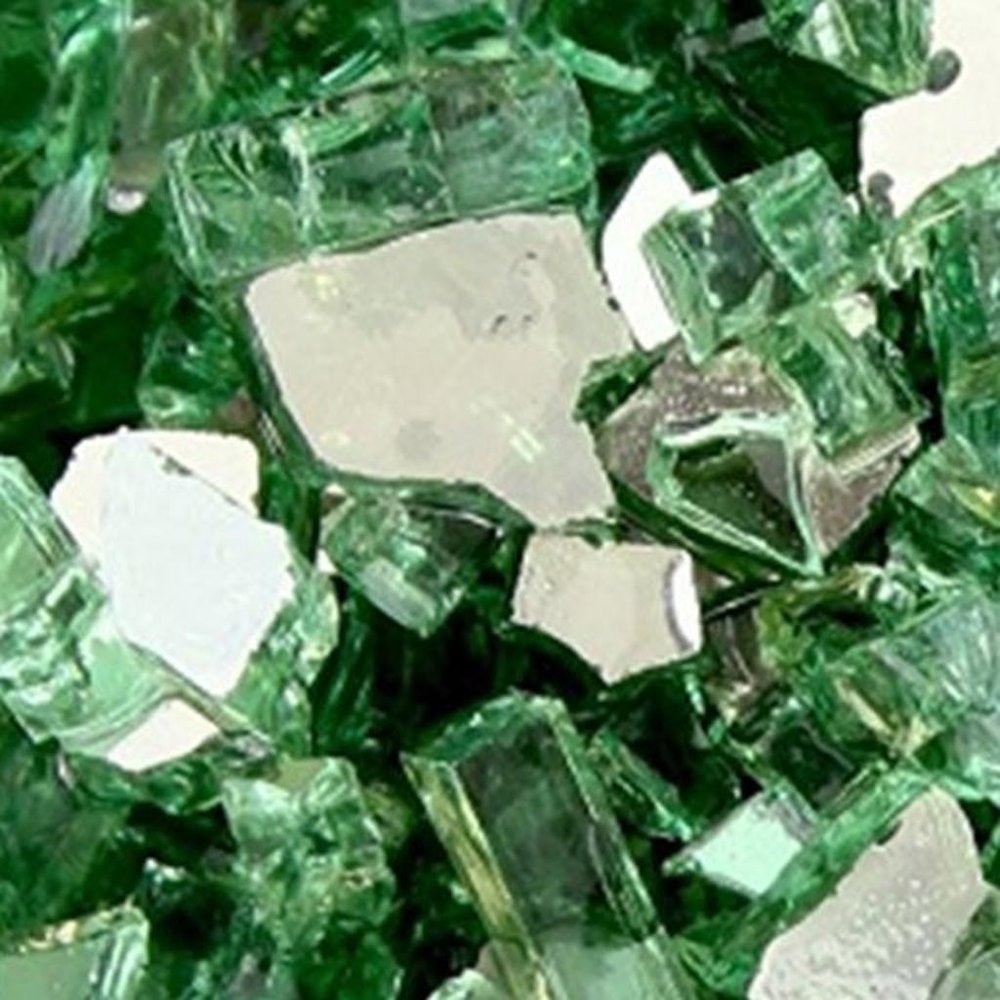 Green Round Reflective Fire Pit Glass HomeRoots
