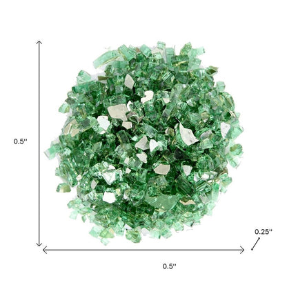 Green Round Reflective Fire Pit Glass HomeRoots
