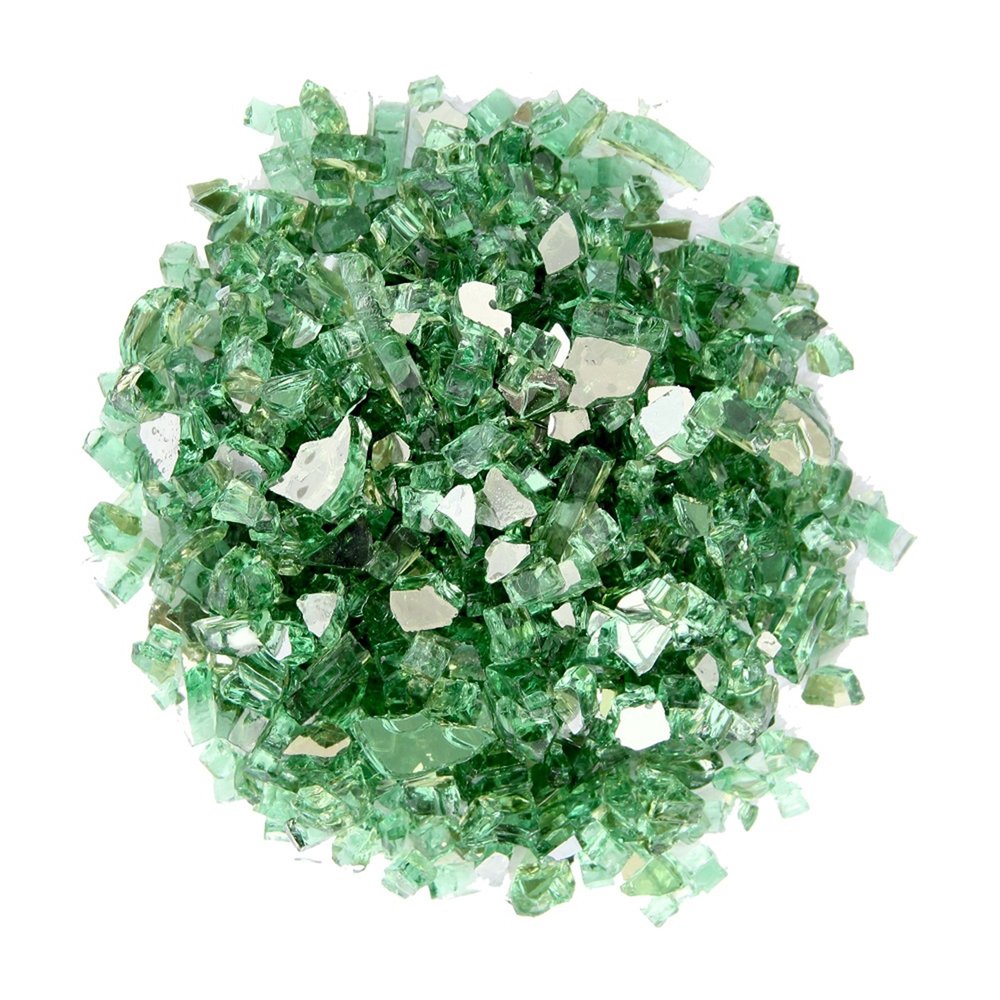 Green Round Reflective Fire Pit Glass HomeRoots
