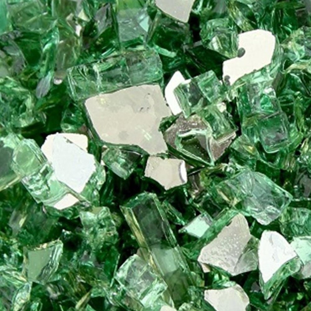 Green Round Reflective Fire Pit Glass HomeRoots