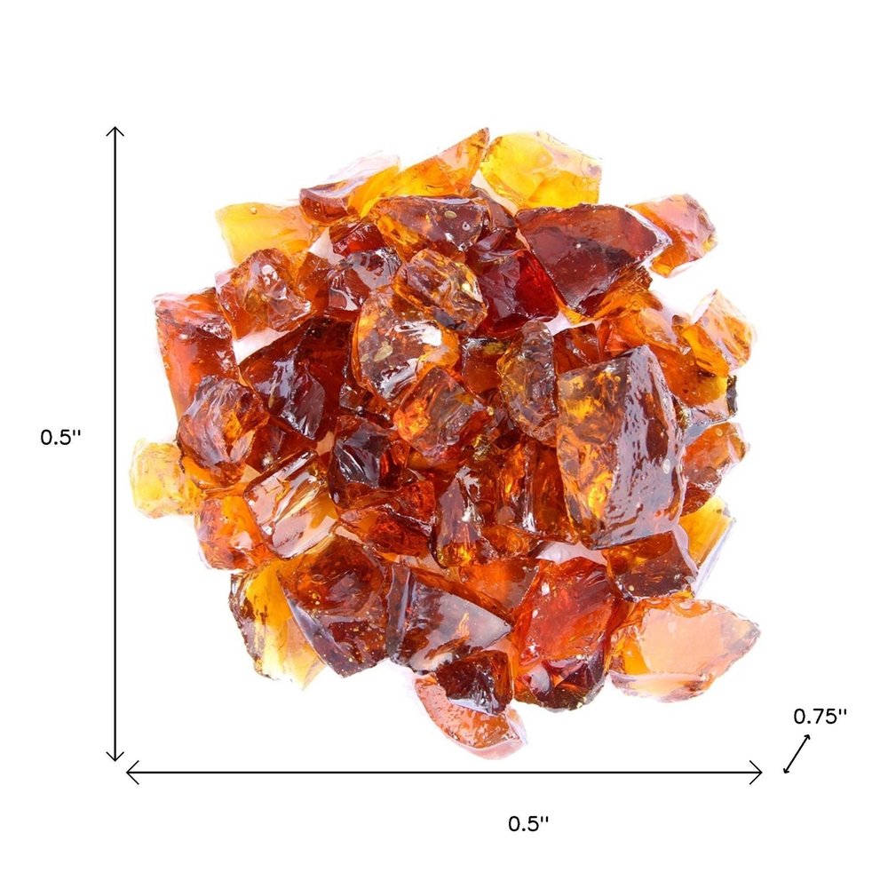 Amber Round Reflective Fire Pit Glass HomeRoots