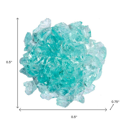 Aqua Round Reflective Fire Pit Glass HomeRoots