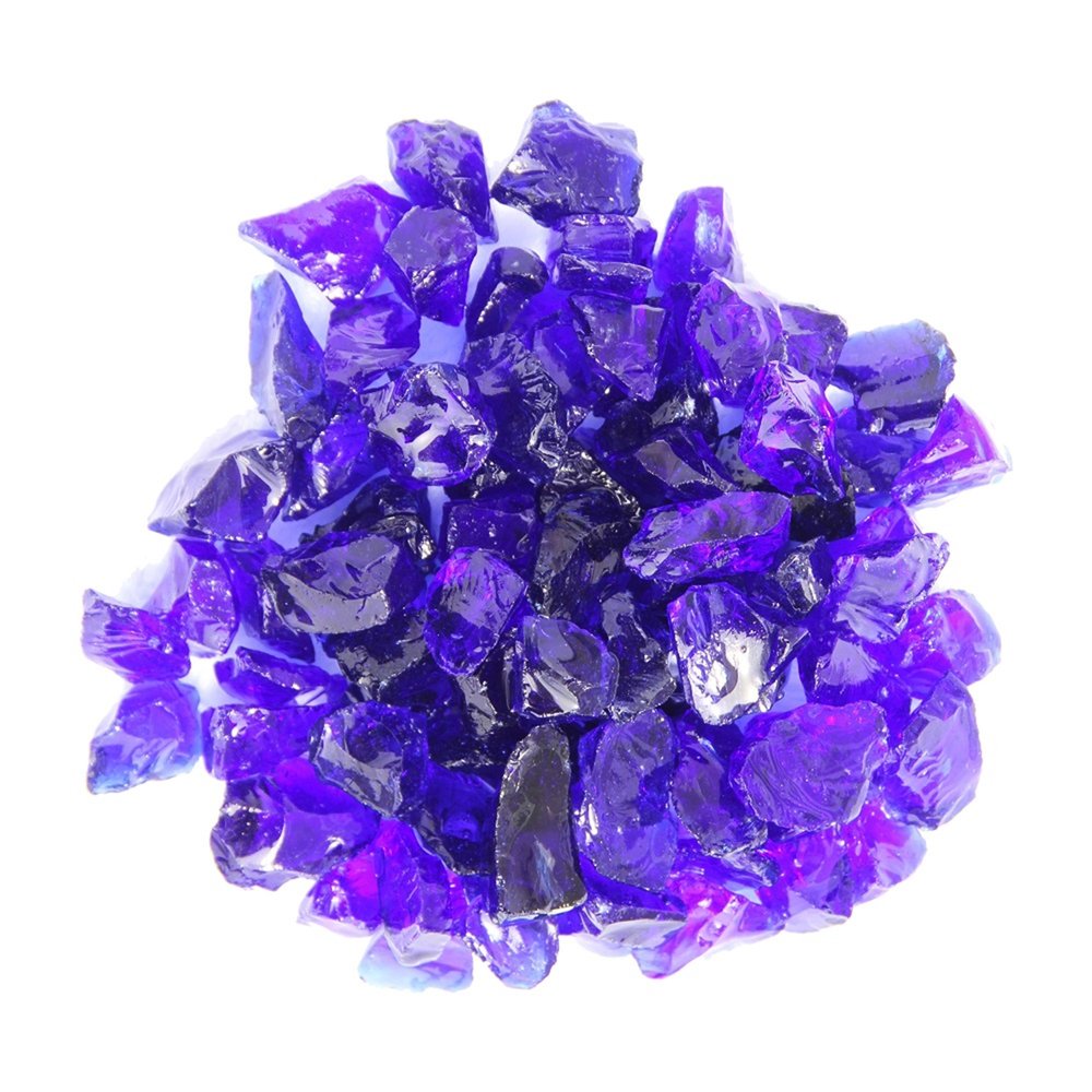 Cobalt Round Reflective Fire Pit Glass HomeRoots