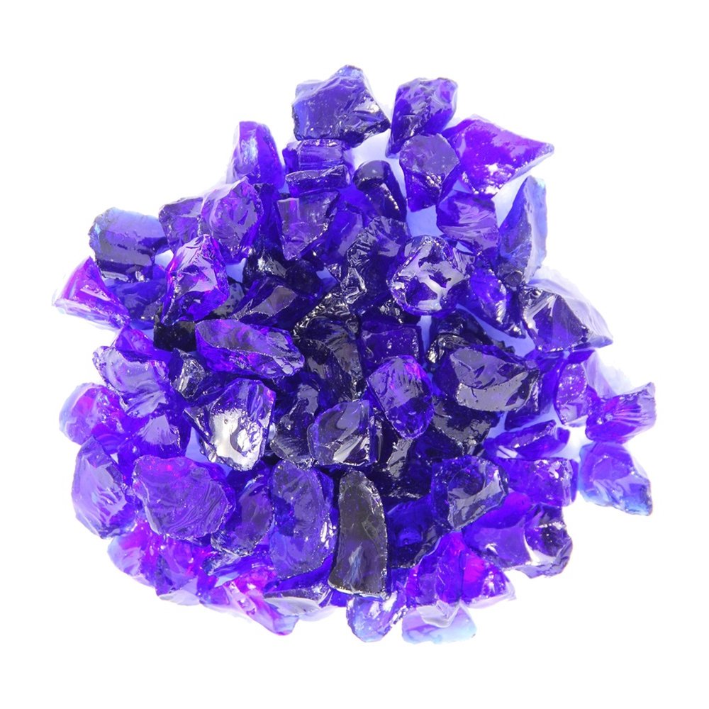 Cobalt Round Reflective Fire Pit Glass HomeRoots