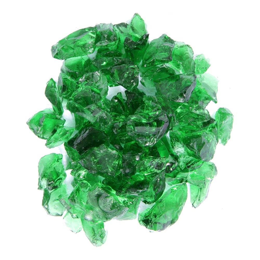 Green Round Reflective Fire Pit Glass HomeRoots