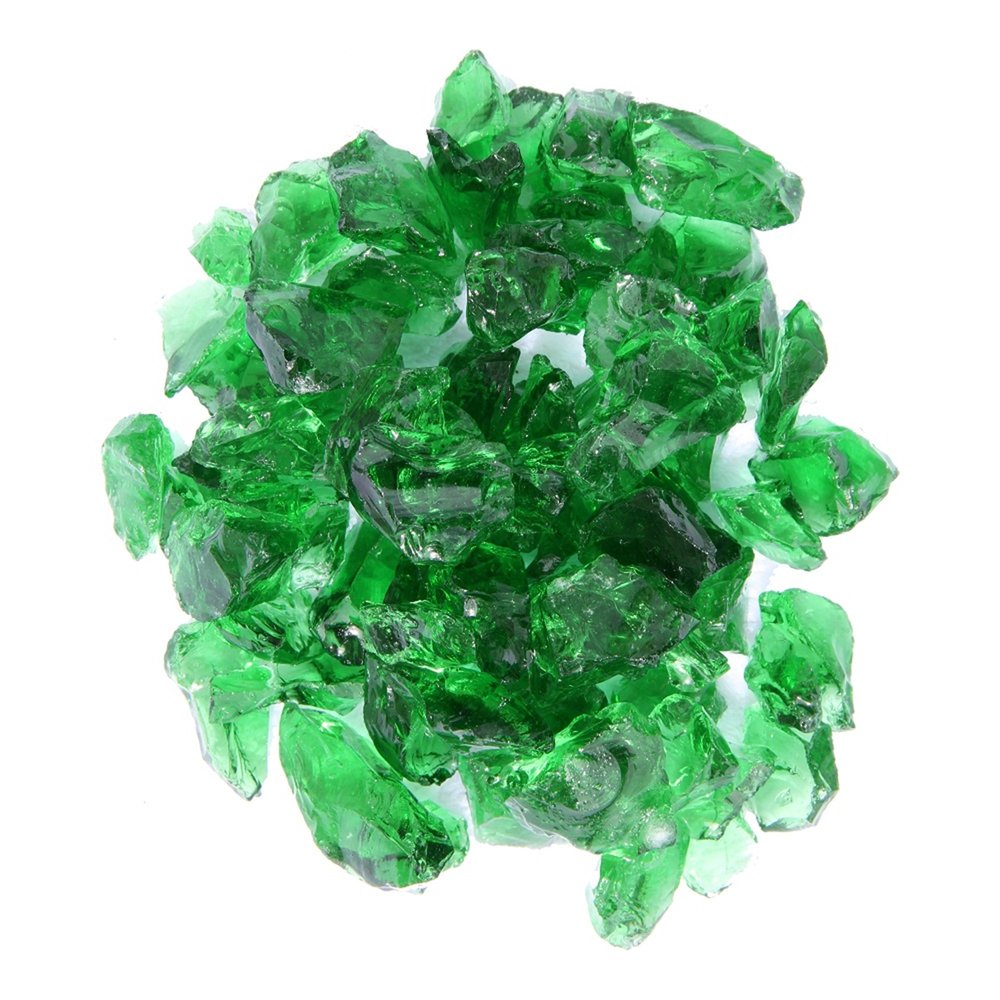 Green Round Reflective Fire Pit Glass HomeRoots