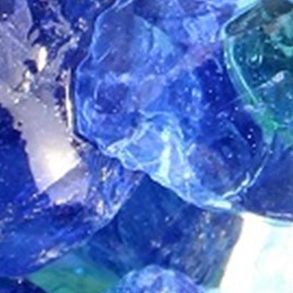 Blue And Green Round Reflective Fire Pit Glass HomeRoots