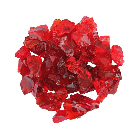 Red Round Reflective Fire Pit Glass HomeRoots