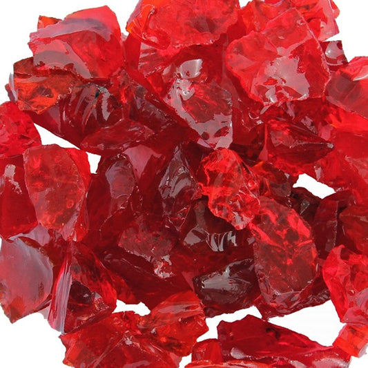 Red Round Reflective Fire Pit Glass HomeRoots