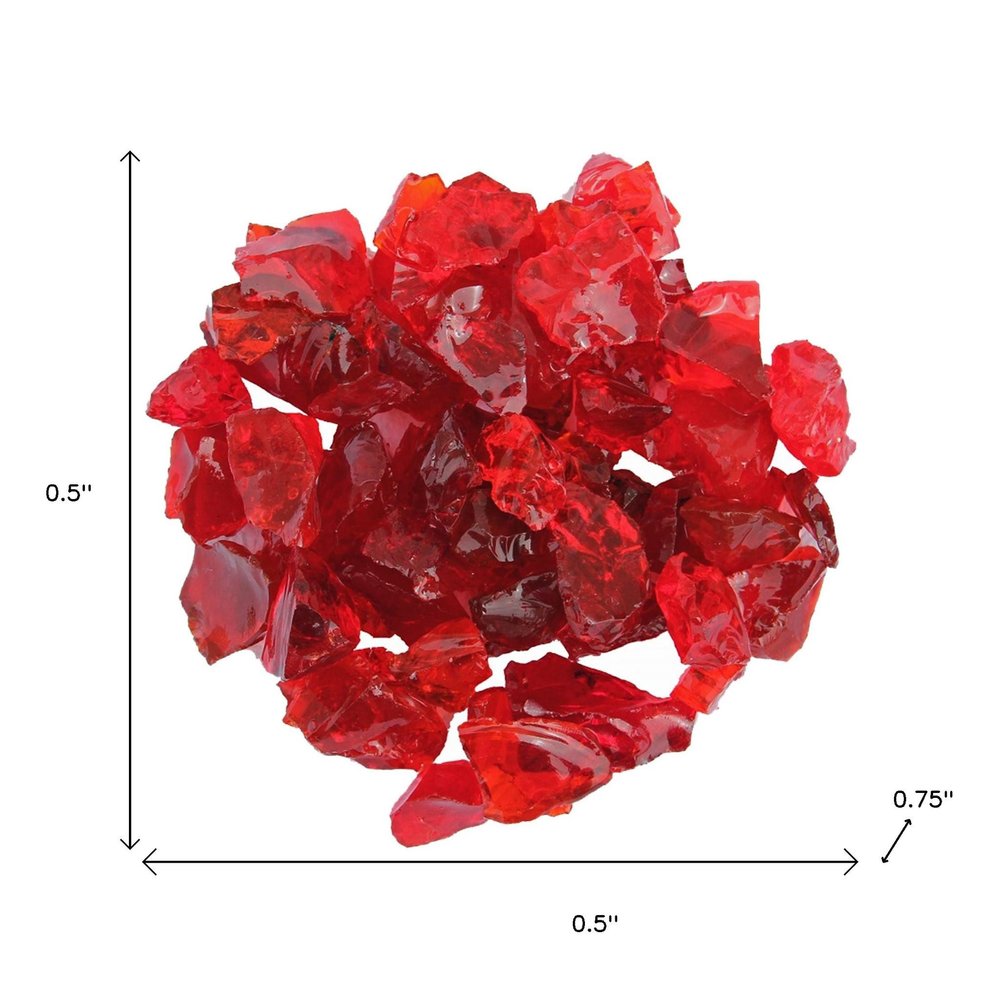 Red Round Reflective Fire Pit Glass HomeRoots