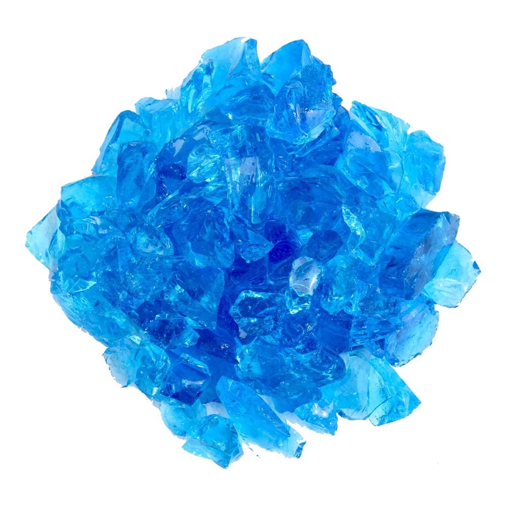 Turquoise Round Reflective Fire Pit Glass HomeRoots