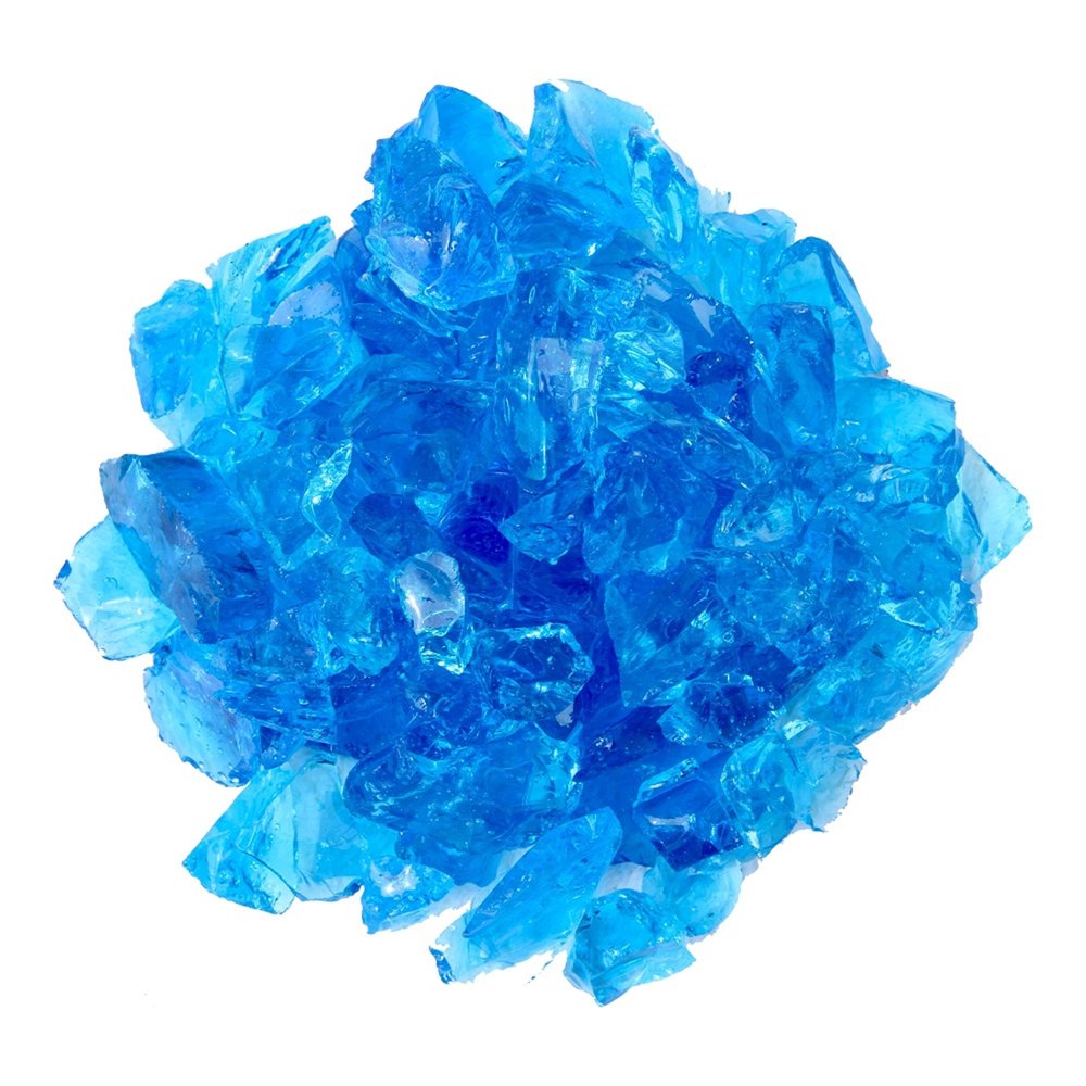 Turquoise Round Reflective Fire Pit Glass HomeRoots