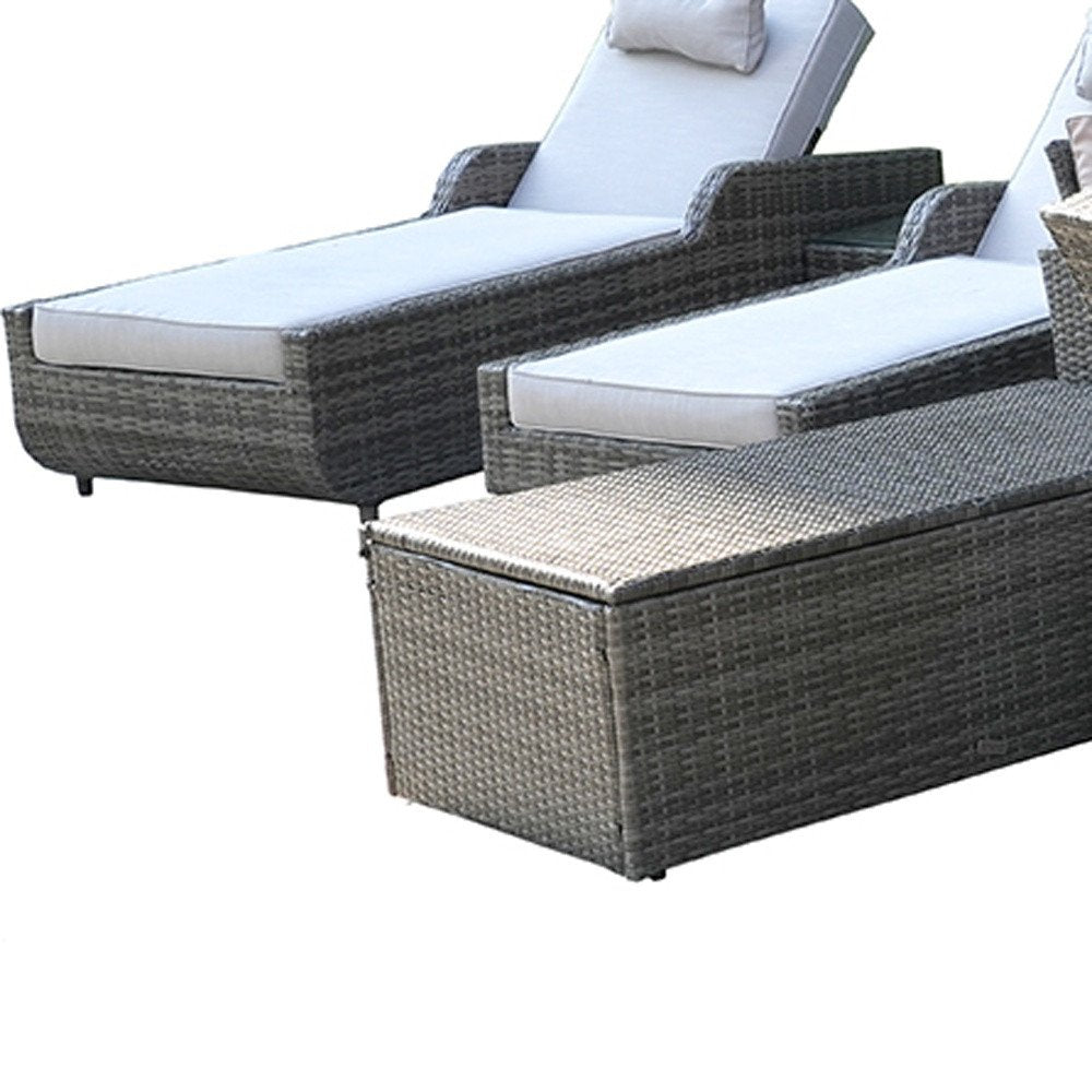 Twelve Piece Gray Wicker Multiple Chairs Seating Group With Fire Pit And Table — view 4