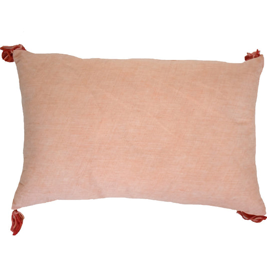 13" X 20" Coral Abstract Zippered Polyester Throw Pillow With Tassels FurniFindUSA