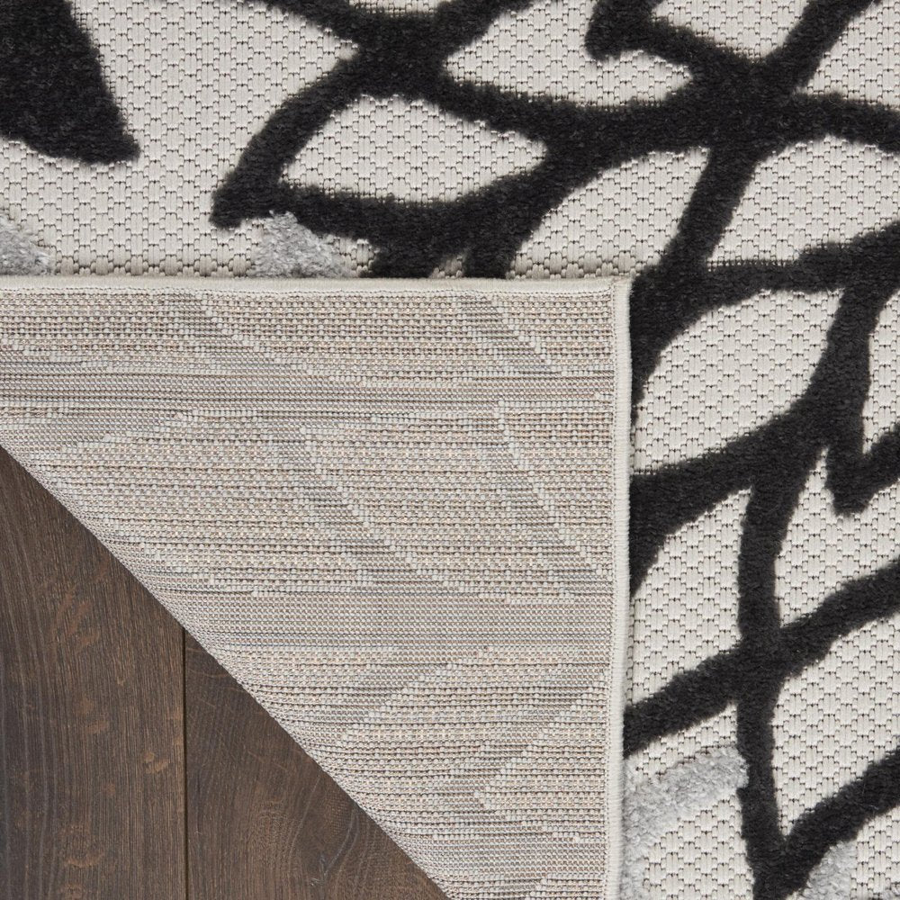 12' X 15' Black And White Indoor Outdoor Runner Rug HomeRoots