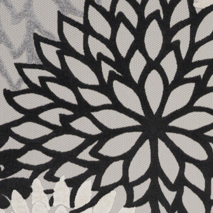 12' X 15' Black And White Indoor Outdoor Runner Rug HomeRoots