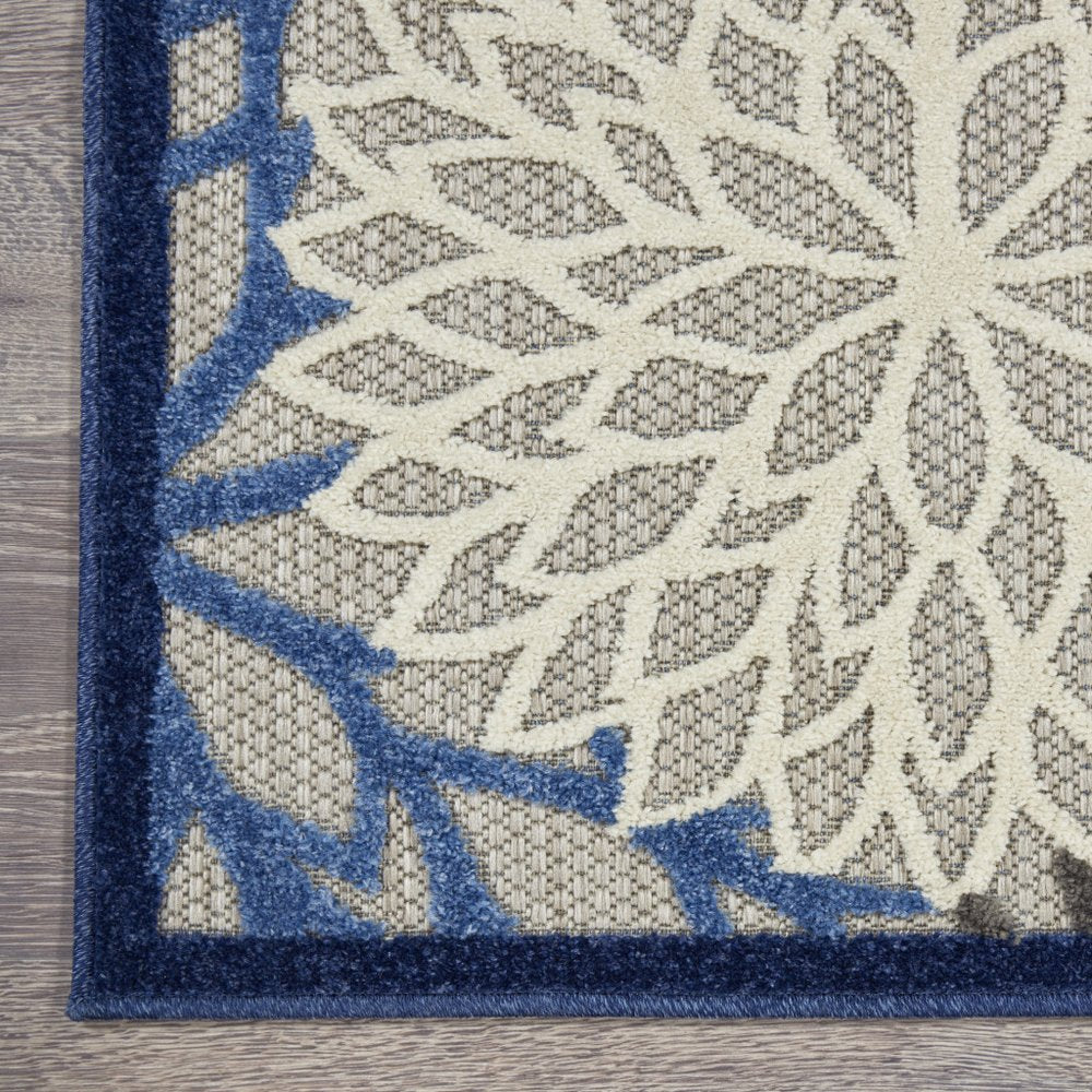 3' X 5' Blue Indoor Outdoor Area Rug HomeRoots