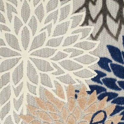 3' X 5' Blue Indoor Outdoor Area Rug HomeRoots