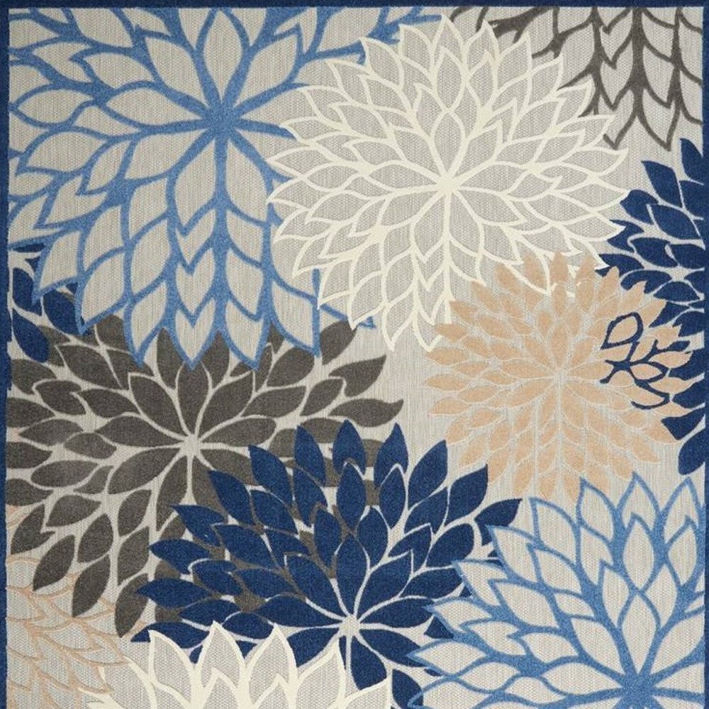 9' X 12' Blue Indoor Outdoor Area Rug HomeRoots