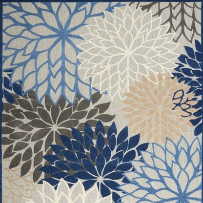 9' X 12' Blue Indoor Outdoor Area Rug HomeRoots