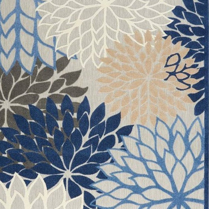 10' X 13' Blue Indoor Outdoor Area Rug HomeRoots