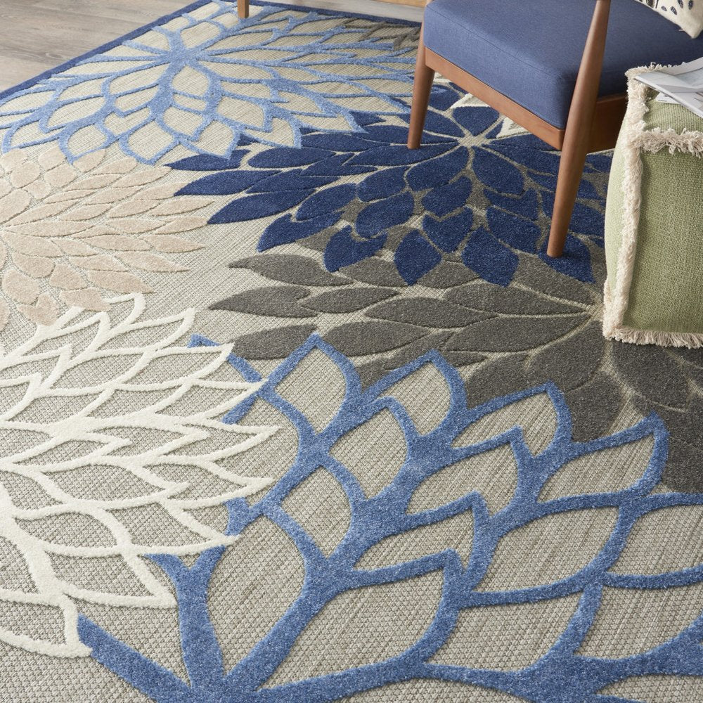 10' X 13' Blue Indoor Outdoor Area Rug — view 7