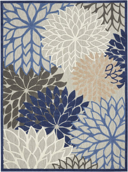 10' X 13' Blue Indoor Outdoor Area Rug HomeRoots