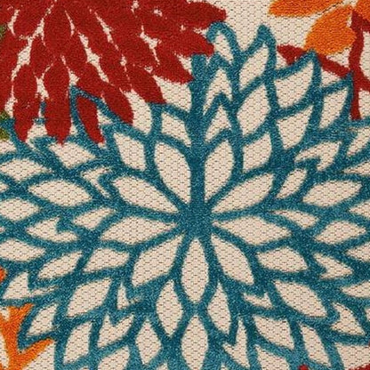 3' X 5' Green And Ivory Indoor Outdoor Area Rug HomeRoots