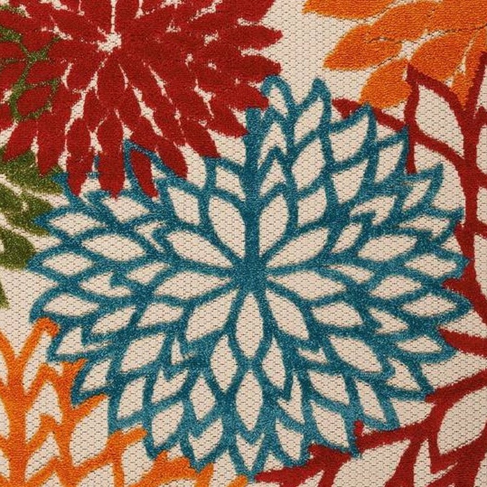 3' X 5' Green And Ivory Indoor Outdoor Area Rug — view 3