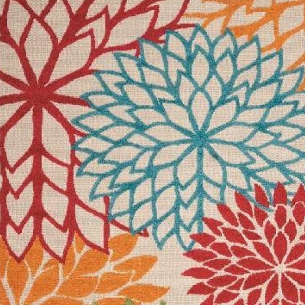 10' X 13' Green And Ivory Indoor Outdoor Area Rug HomeRoots
