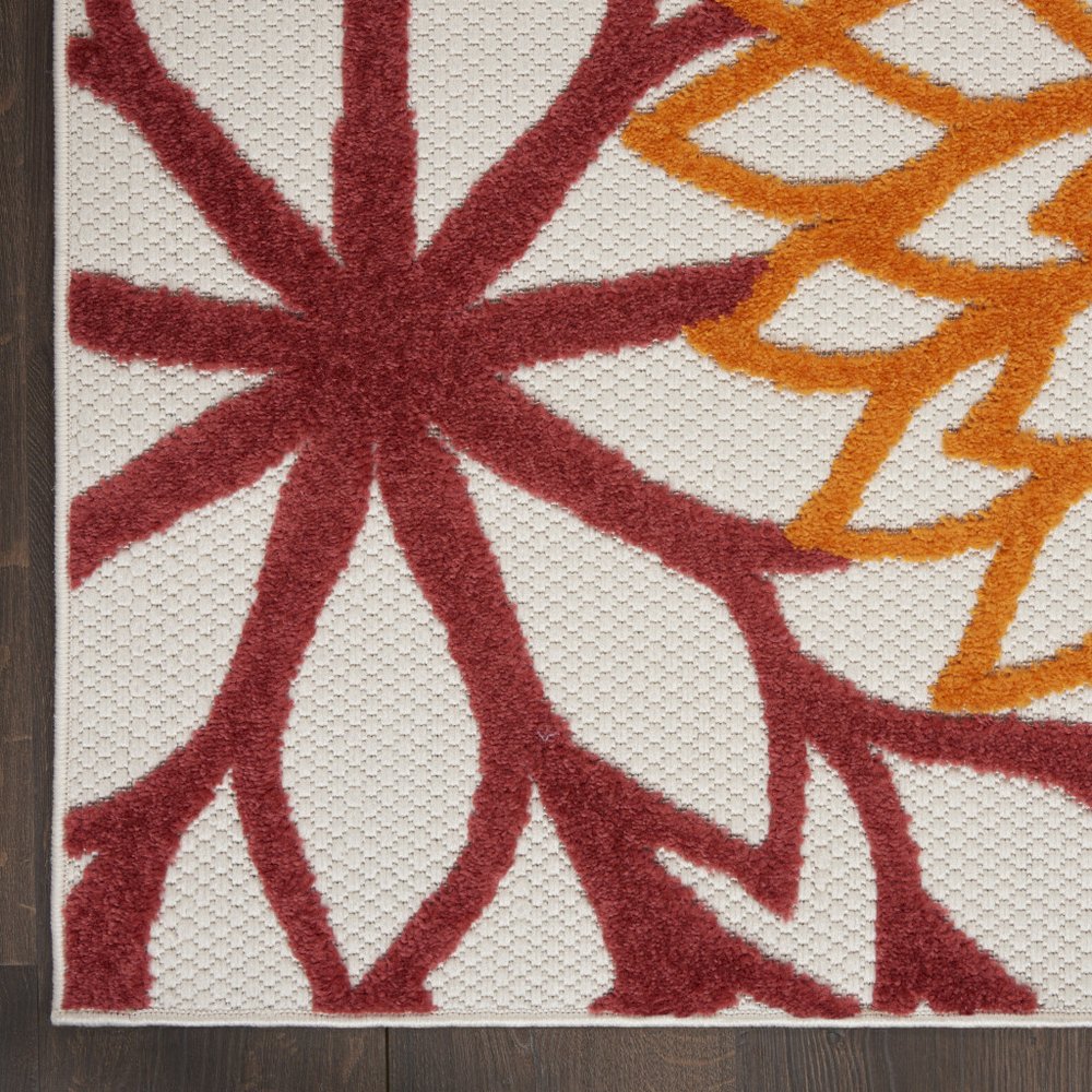 12' X 15' Red And Ivory Indoor Outdoor Area Rug HomeRoots