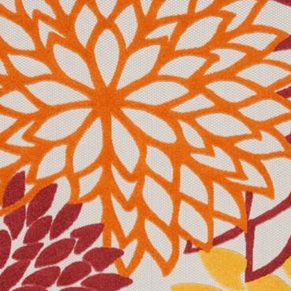 12' X 15' Red And Ivory Indoor Outdoor Area Rug HomeRoots