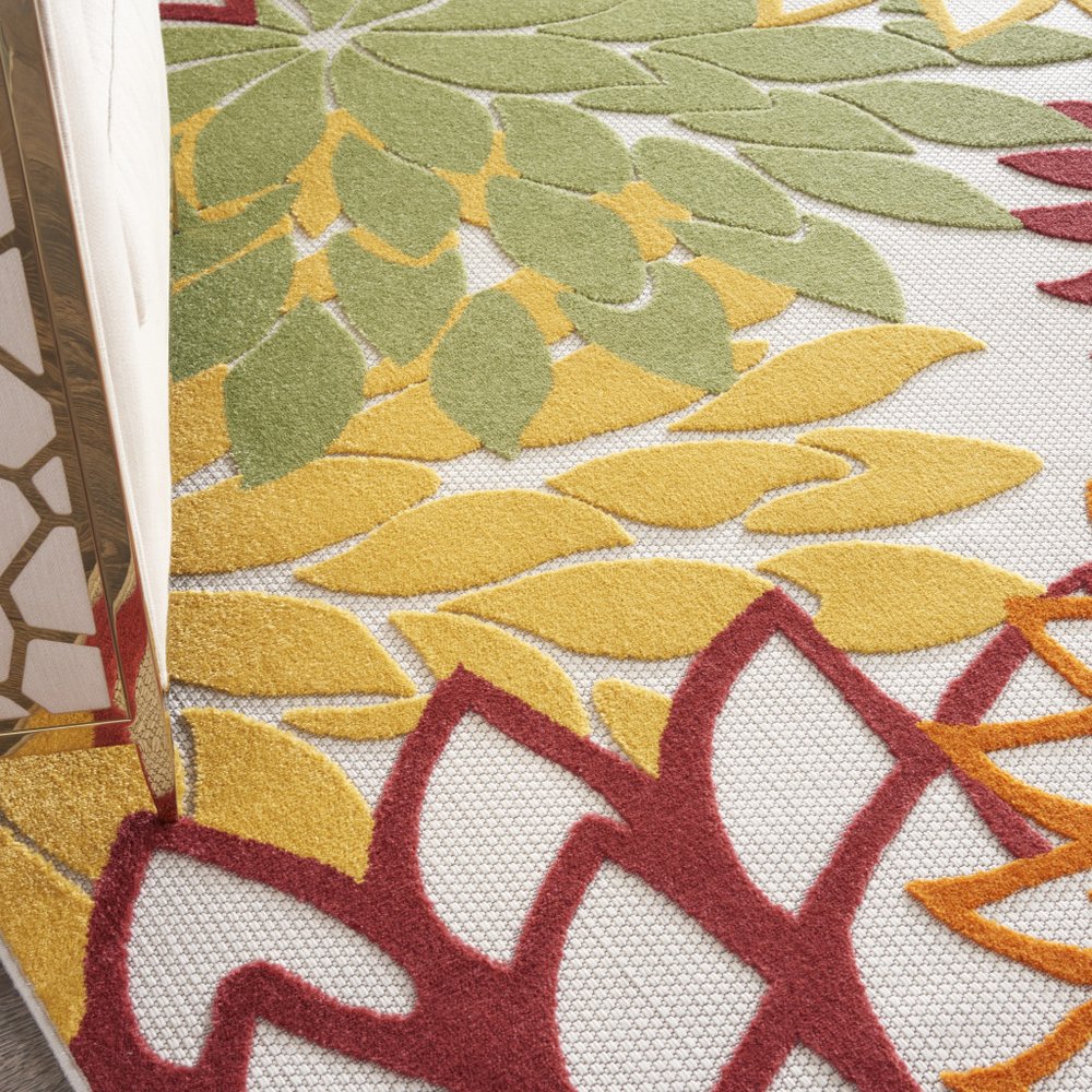 12' X 15' Red And Ivory Indoor Outdoor Area Rug HomeRoots