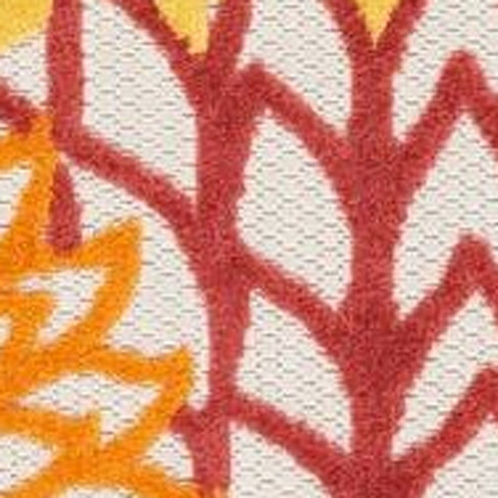 3' X 4' Red And Ivory Indoor Outdoor Area Rug — view 2