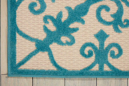 10' X 13' Aqua Indoor Outdoor Area Rug HomeRoots