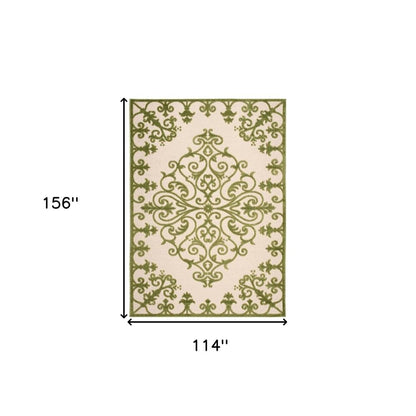 10' X 13' Green Indoor Outdoor Area Rug HomeRoots